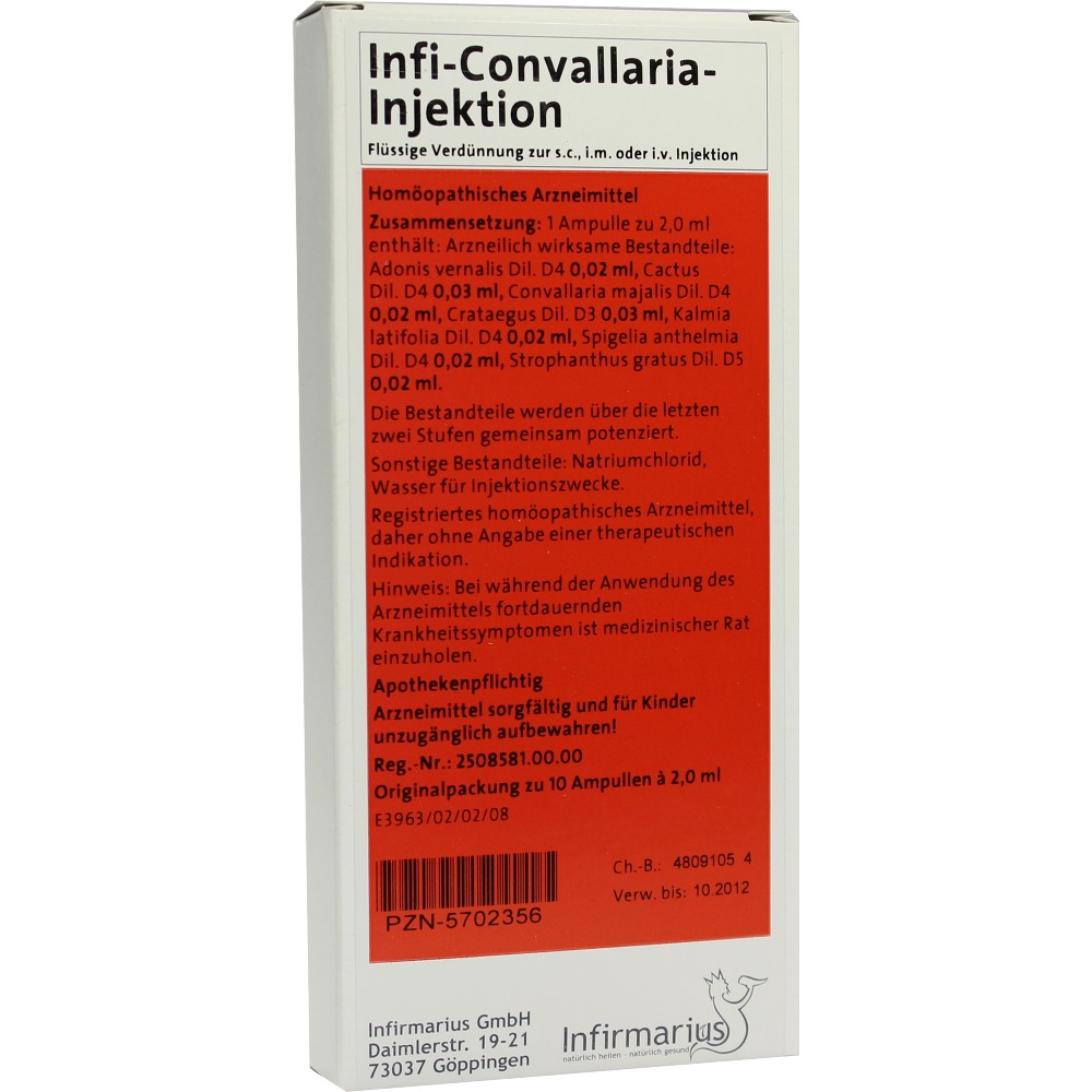 Infi Convallaria Injektion Fiale Erbofarma Farmacia Omeopatia