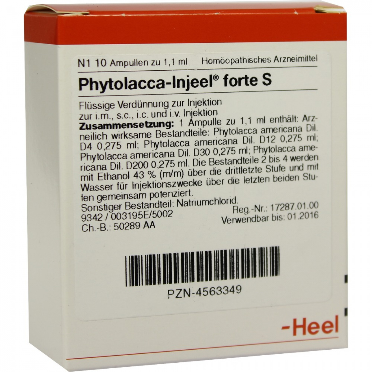 PHYTOLACCA INJEEL Forte S FIALE 10 X 1 1 ML Erbofarma Farmaci