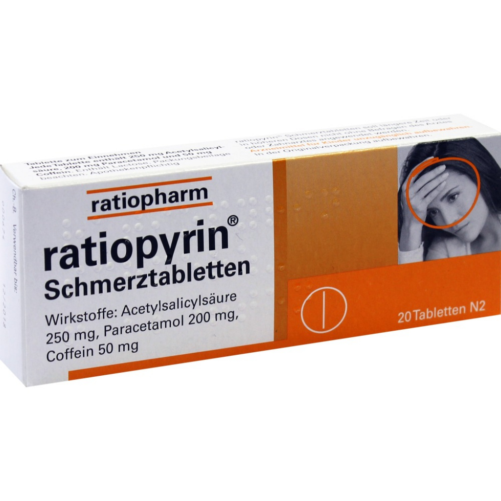 RATIOPYRIN SCHMERZTABLETTEN ANTIDOLORIFICO 20 CPS Erbofarma