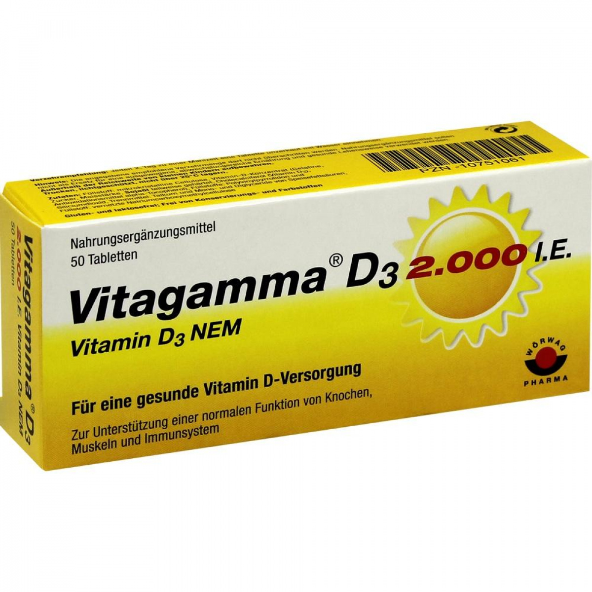 Vitagamma D3 2 000 UI Vitamina D3 NEM 50 Pz Erbofarma Farmaci