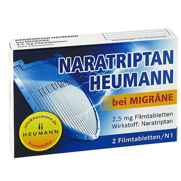 Naratriptan Heumann 2 5mg Emicrania Confezione Da 2 Compresse