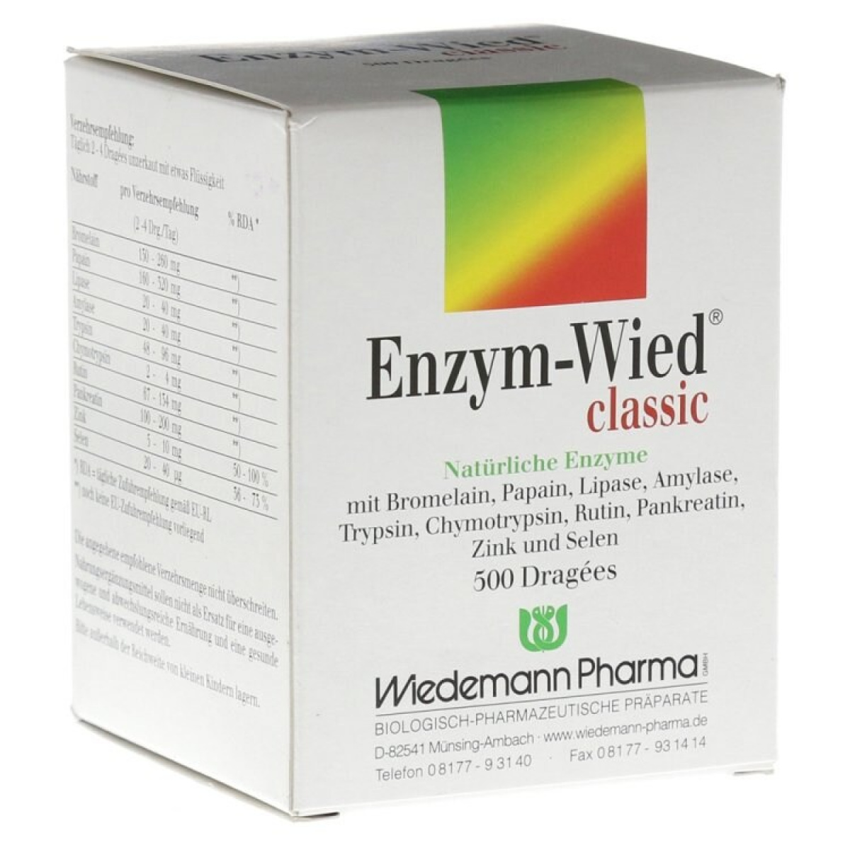 Enzym Wied Classic Confezione Da 500 Compresse Erbofarma Farmaci