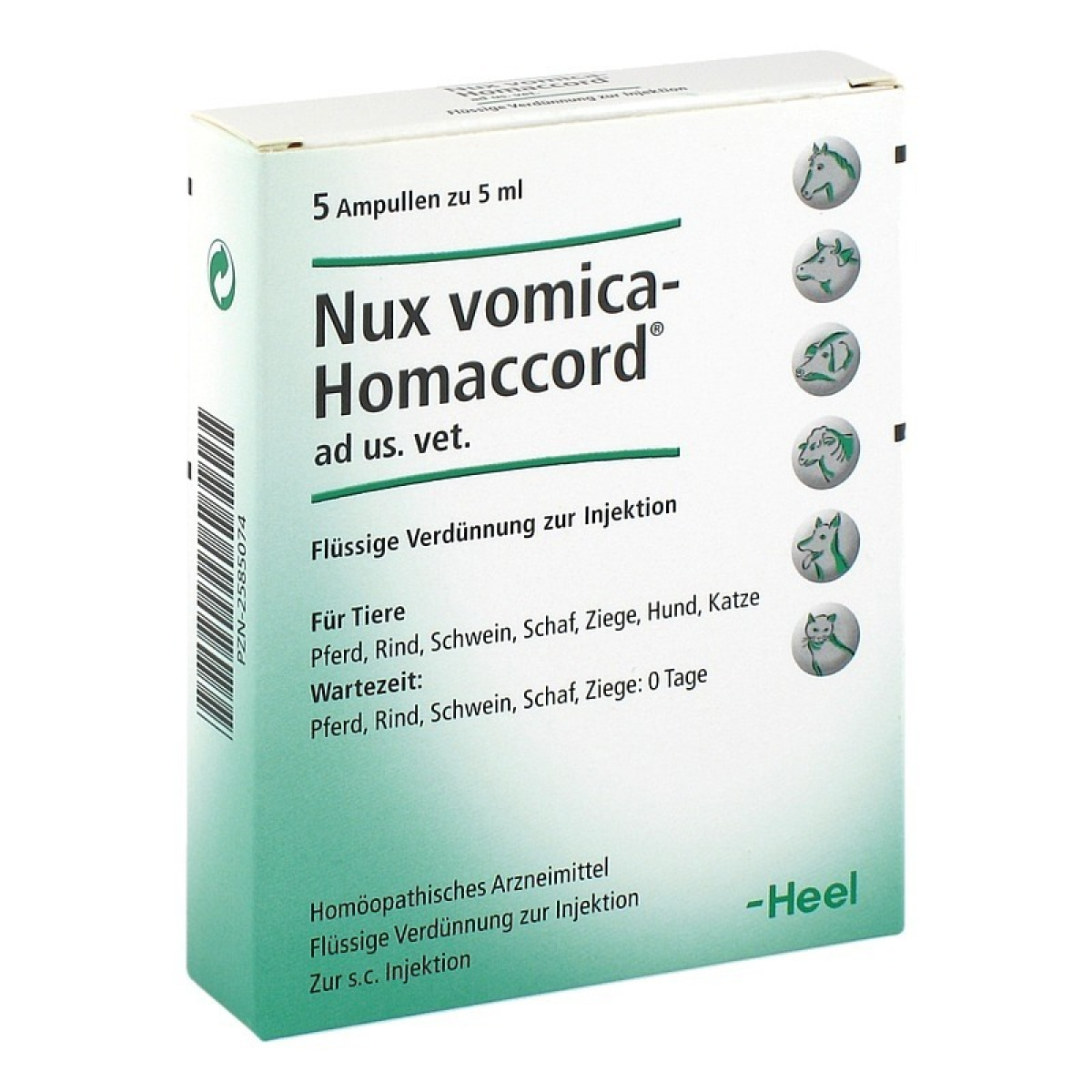 NUX VOMICA Homaccord USO VETRINARIO FIALE 5 X 5 ML - Erbofarma farmaci ...